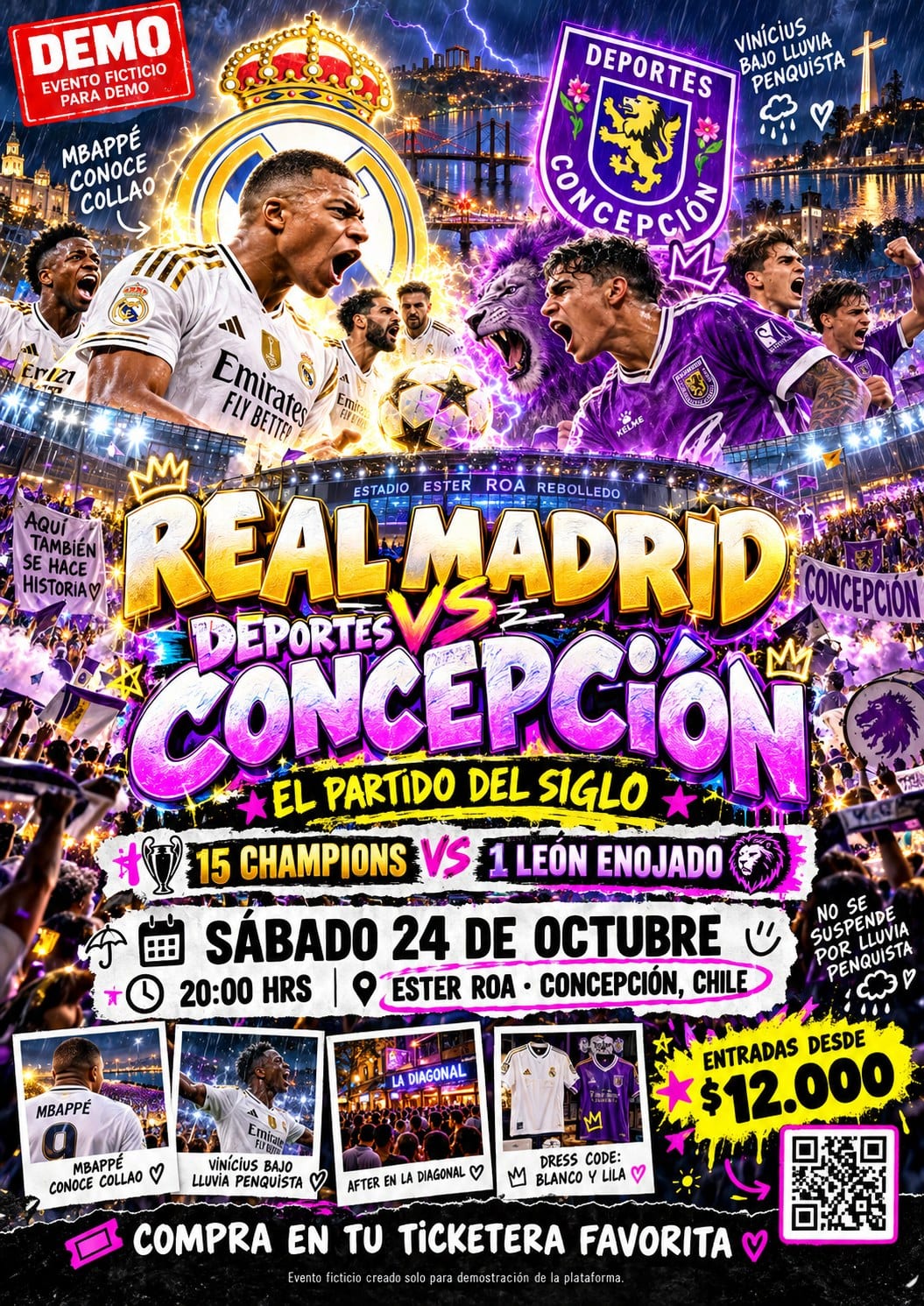 Real Madrid vs Deportes Concepción: El partido del siglo